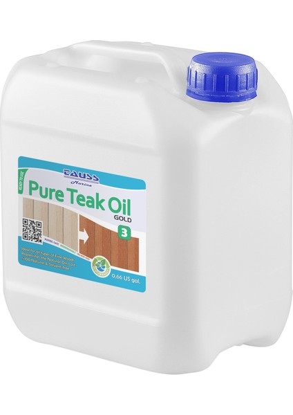 Marine Teak Oıl / Gold (Solventsiz Natürel Tik Yağı) 2½ Lt ve uygulama süngeri