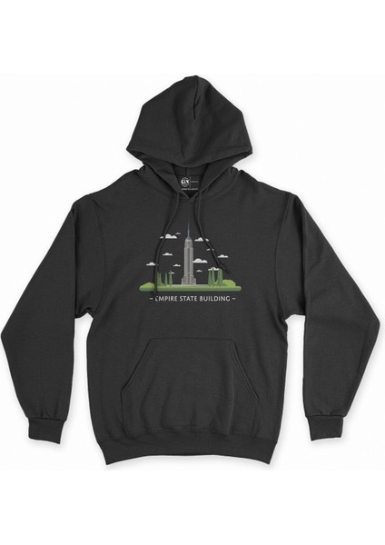 Cix Empire State Siyah Kapşonlu Sweatshirt Hoodie