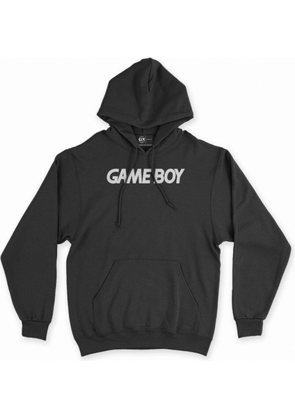 Cix Game Boy Logolu Siyah Kapşonlu Sweatshirt Hoodie