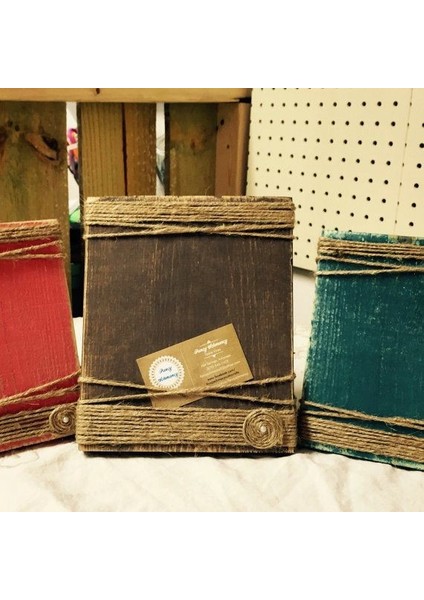 Ahşap Jüt Ipli Fotoğraf Resim Çerçeve (Masa Üstü ve Duvara Monte)