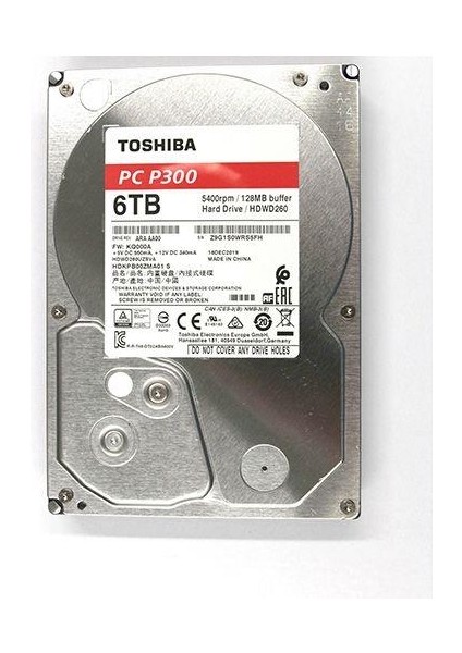 6TB 3.5inç P300 SATA3 HDD HDWD260UZSVA fiyatları