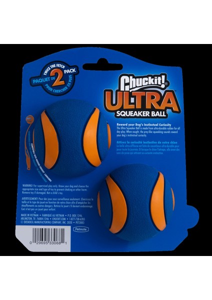 ! Ultra Squeaker 2'li Sesli Köpek Oyun Topu (Orta Boy) fiyatları