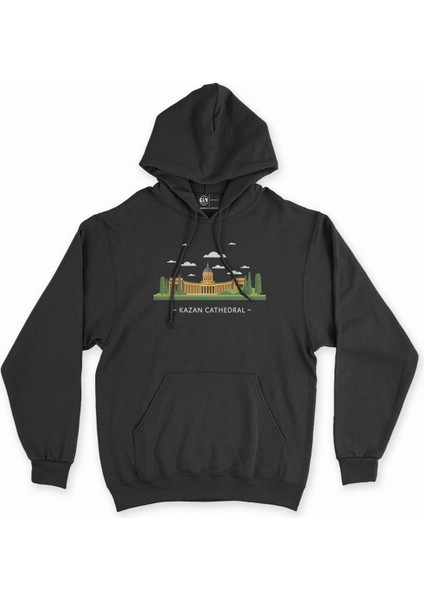 Cix Kazan Katedrali Siyah Kapşonlu Sweatshirt Hoodie