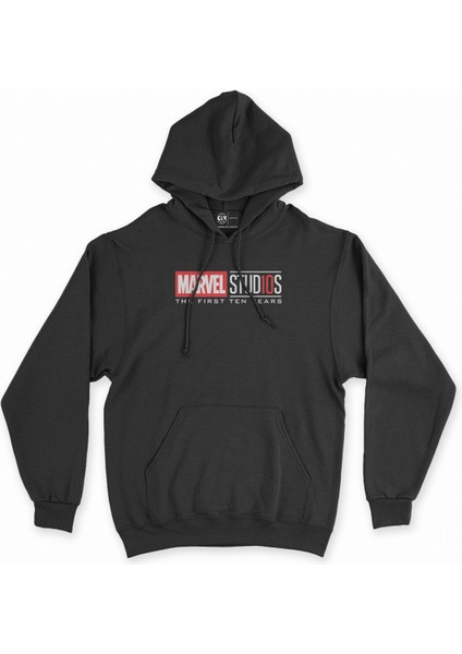 Cix Marvel Studious 10. Yıl Siyah Kapşonlu Sweatshirt Hoodie