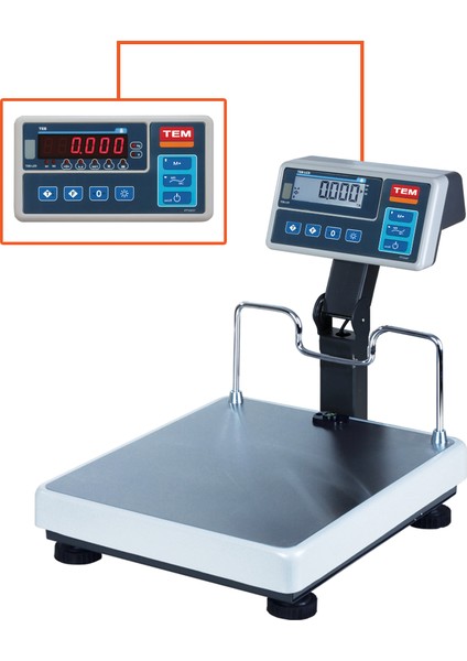 Teb LCD Onaylı 45 x 45 150 kg x 20 / 50 gr Tartım Baskülü