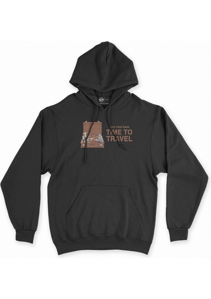 Cix Pack Your Bags Siyah Kapşonlu Sweatshirt Hoodie
