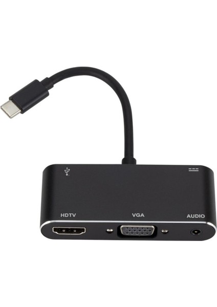 USB Type-C HDMI VGA 5'i 1 Arada Adaptör (Yurt Dışından)