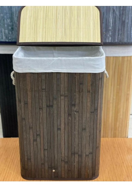Bambu Çamaşır Sepeti Dikdörtgen Kahverengi Doğal Malzeme ile Şık Tasarım fiyatları