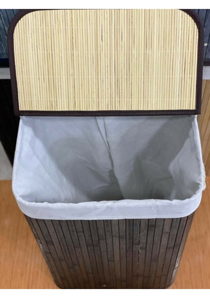 Bambu Çamaşır Sepeti Dikdörtgen Kahverengi Doğal Malzeme ile Şık Tasarım modelleri