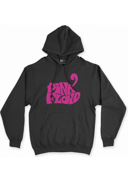 Cix Pembe Pink Floyd Siyah Kapşonlu Sweatshirt Hoodie