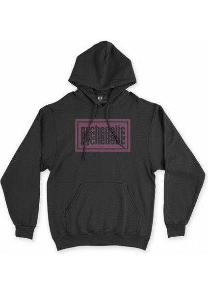 Cix Pembe Pychedelic Siyah Kapşonlu Sweatshirt Hoodie