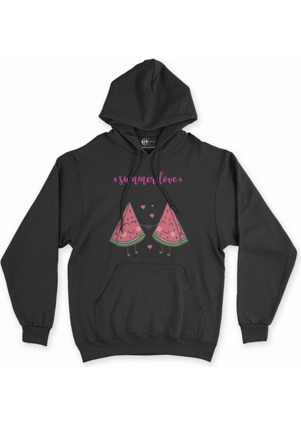 Cix Yaz Aşkı Siyah Kapşonlu Sweatshirt Hoodie