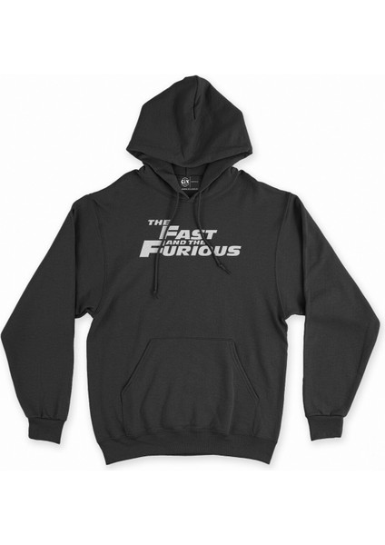 Cix Hızlı ve Öfkeli Siyah Kapşonlu Sweatshirt Hoodie