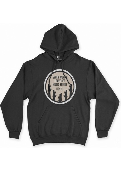 Cix Music Begins Siyah Kapşonlu Sweatshirt Hoodie