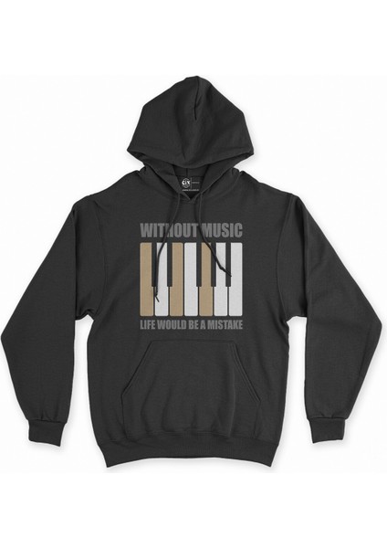 Cix Without Music Siyah Kapşonlu Sweatshirt Hoodie