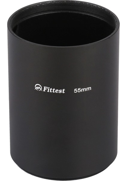 55 mm Konu Tipi Metal Lens Hood Gölge - Siyah (Yurt Dışından)