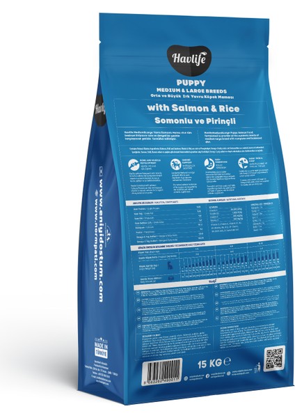 Somonlu ve Pirinçli Orta ve Büyük Irk Yavru Köpek Maması 15KG fiyatları