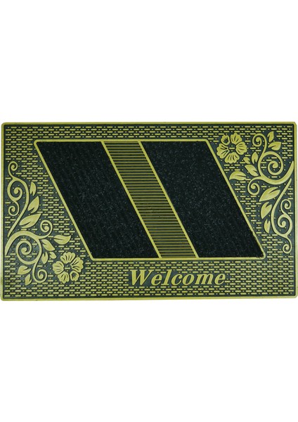 Welcome Yazılı Toz Tutma Özellikli Kauçuk Kapı Önü Paspası modelleri