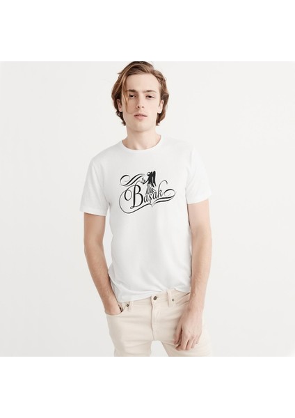 Kişiye Özel Başak Burcu Tasarımlı Beyaz Erkek Tshirt