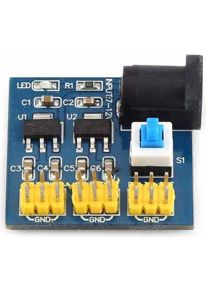 12V Giriş 3.3V, 5V Çoklu Çıkışlı Regülatör Kartı