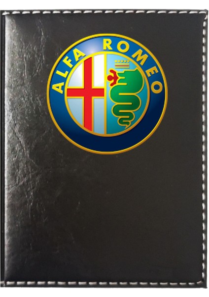 Alfaromeo Logolu Siyah Ruhsat Kabı