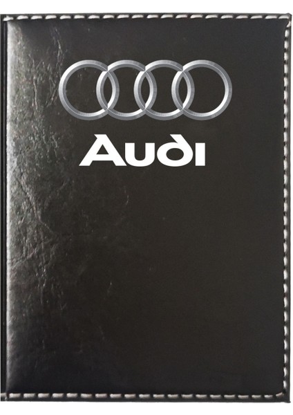 Audi Logolu Siyah Ruhsat Kabı