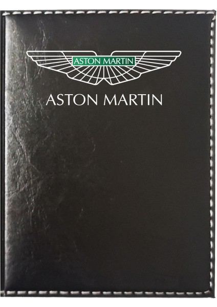 Aston Martını Logolu Siyah Ruhsat Kabı