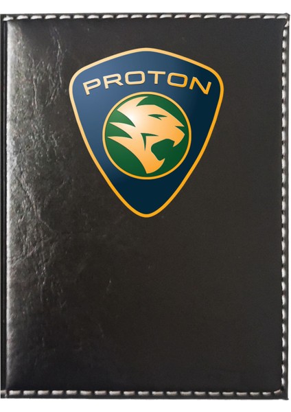 Proton Logolu Siyah Ruhsat Kabı
