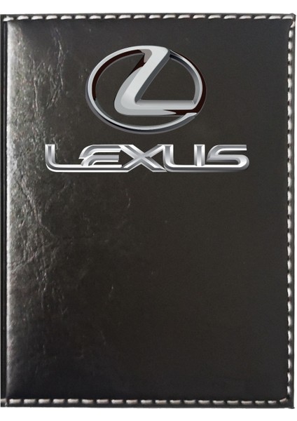 Lexus Logolu Siyah Ruhsat Kabı