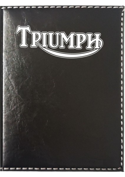 Tpıumph Logolu Siyah Ruhsat Kabı