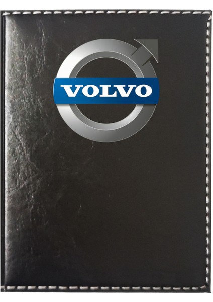 Volvo Logolu Siyah Ruhsat Kabı
