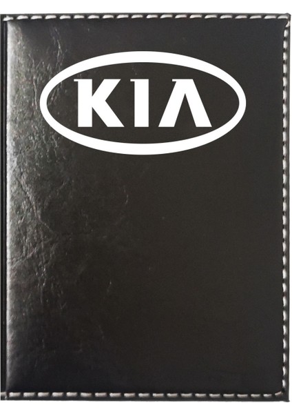 Kıa Logolu Siyah Ruhsat Kabı