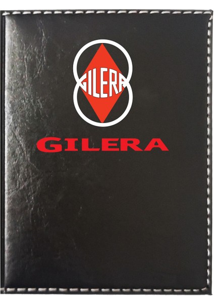 Gılera Logolu Siyah Ruhsat Kabı