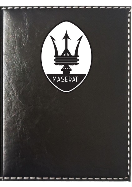 Maseratı Logolu Siyah Ruhsat Kabı