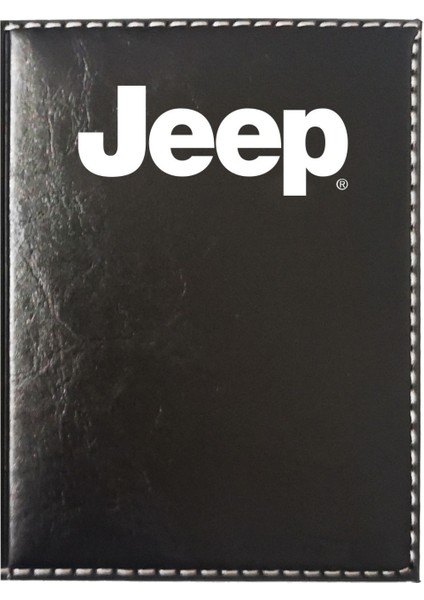 Jeep Logolu Siyah Ruhsat Kabı