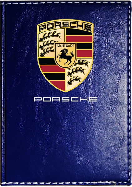 Porche Logolu Lacivert Ruhsat Kabı