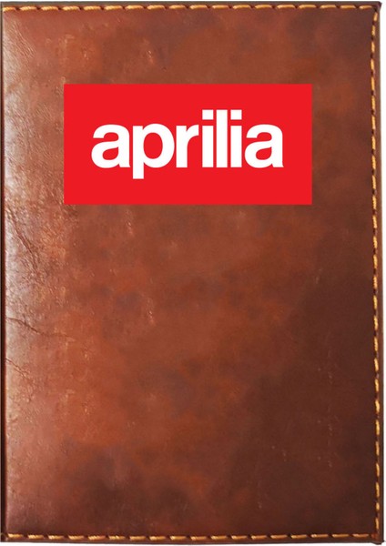 Aprilla Logolu Taba Ruhsat Kabı