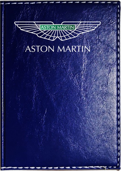 Aston Martini Logolu Lacivert Ruhsat Kabı