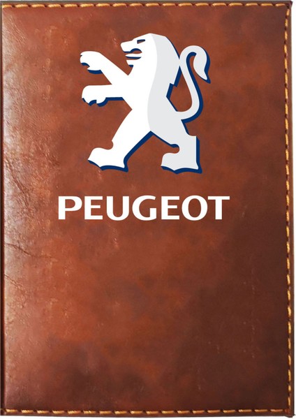 Peugeot Logolu Taba Ruhsat Kabı