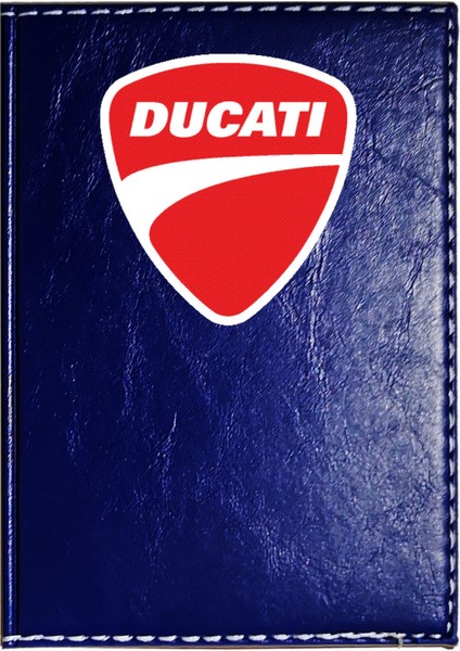 Ducatı Logolu Lacivert Ruhsat Kabı