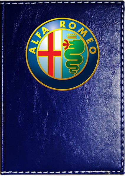 Alfaromeo Logolu Lacivert Ruhsat Kabı
