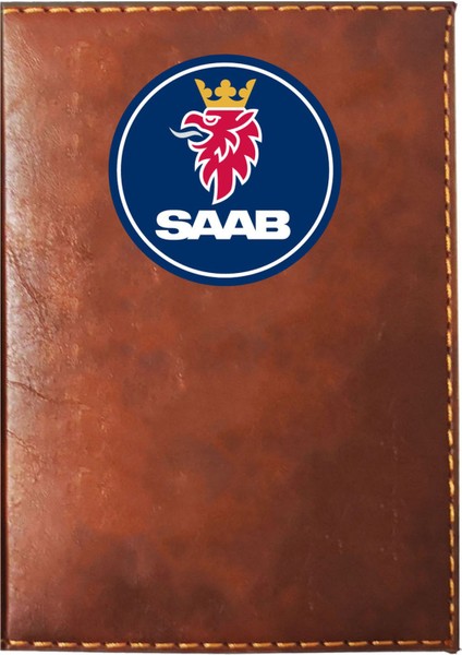 Saab Logolu Taba Ruhsat Kabı
