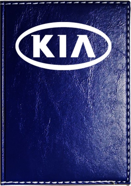 Kia Logolu Lacivert Ruhsat Kabı