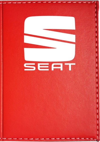Seat Logolu Kırmızı Ruhsat Kabı