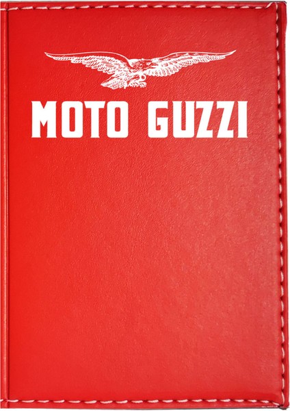 Motoguzzi Logolu Kırmızı Ruhsat Kabı