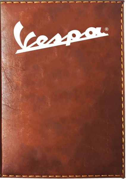 Vespa Logolu Taba Ruhsat Kabı