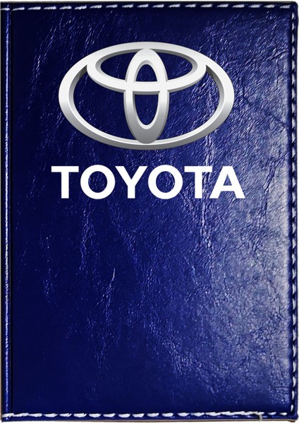 Toyota Logolu Lacivert Ruhsat Kabı