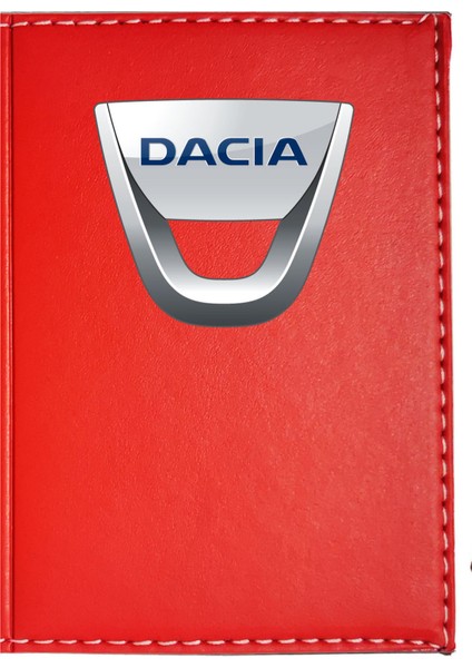Dacıa Logolu Kırmızı Ruhsat Kabı