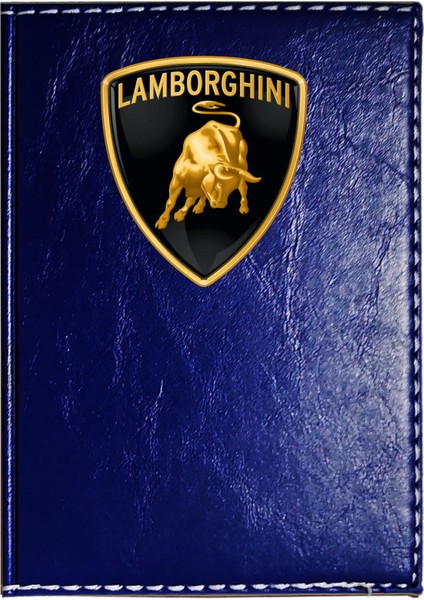 Lamborghını Logolu Lacivert Ruhsat Kabı