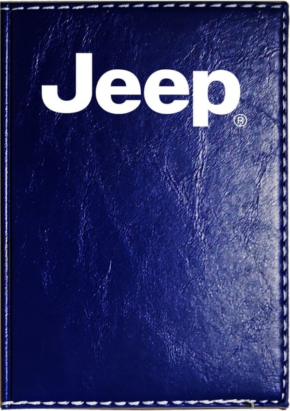 Jeep Logolu Lacivert Ruhsat Kabı